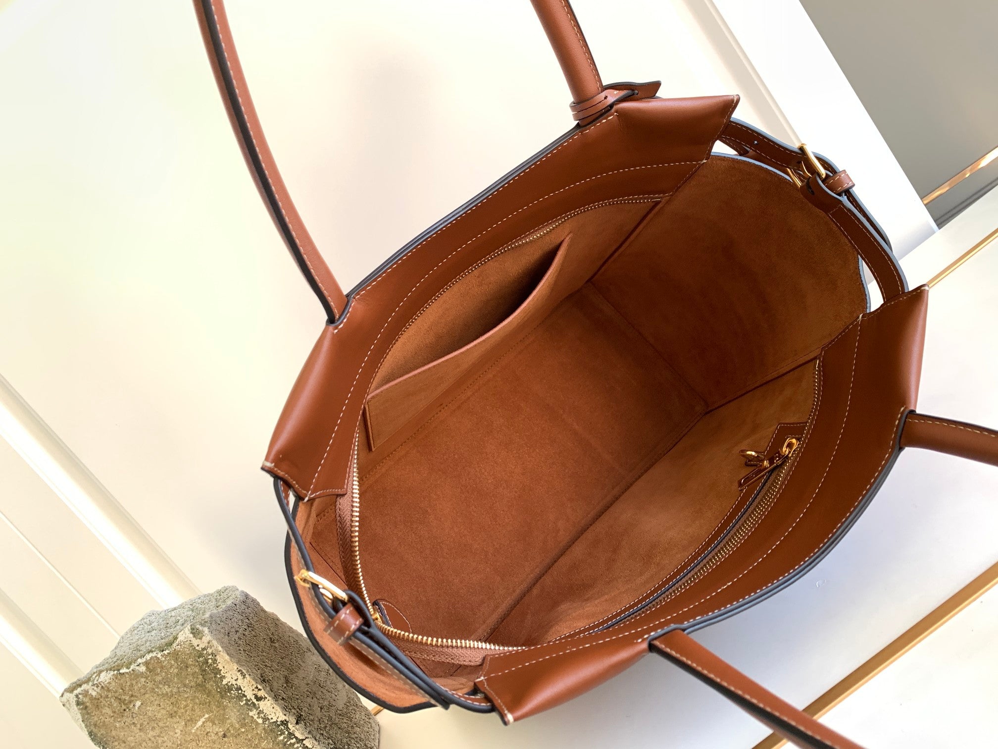 Celine Medium Cabas Bourgeoi brown handbag