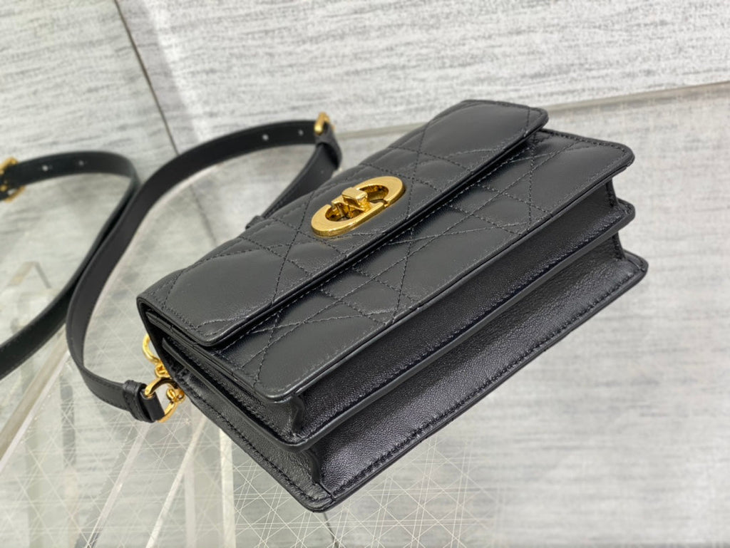 Dior Miss Caro Bag Macrocannage Lambskin Bag - 19 x 13 x 5.5 cm